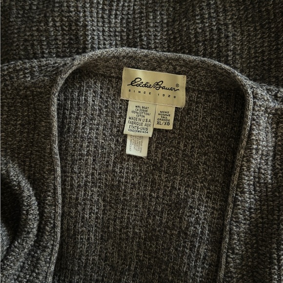 Eddie Bauer Gray 100% Cotton Button Up Vest Size XL Tall Classic Casual Retro - Picture 8 of 11